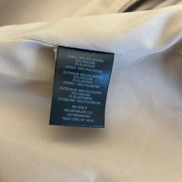 Tahari Taupe Drape Open Front Jacket Size 10 - Picture 11 of 11